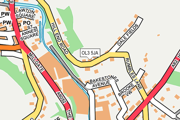 OL3 5JA map - OS OpenMap – Local (Ordnance Survey)