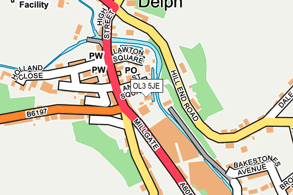 OL3 5JE map - OS OpenMap – Local (Ordnance Survey)