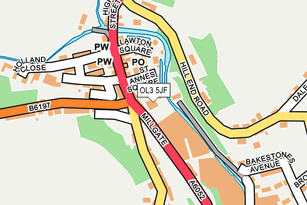 OL3 5JF map - OS OpenMap – Local (Ordnance Survey)