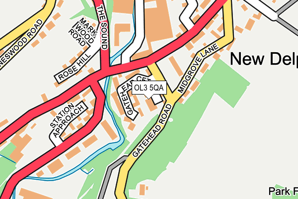 OL3 5QA map - OS OpenMap – Local (Ordnance Survey)
