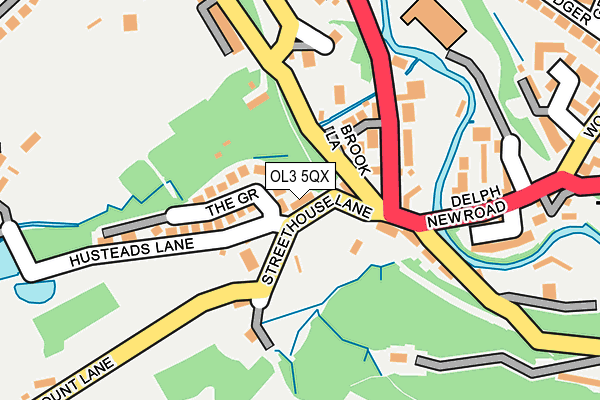 OL3 5QX map - OS OpenMap – Local (Ordnance Survey)