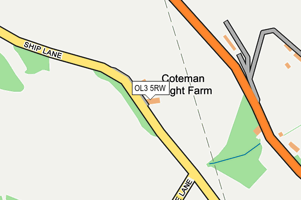 OL3 5RW map - OS OpenMap – Local (Ordnance Survey)