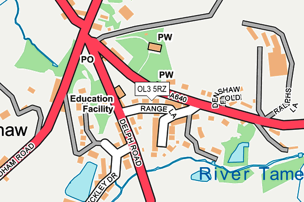 OL3 5RZ map - OS OpenMap – Local (Ordnance Survey)