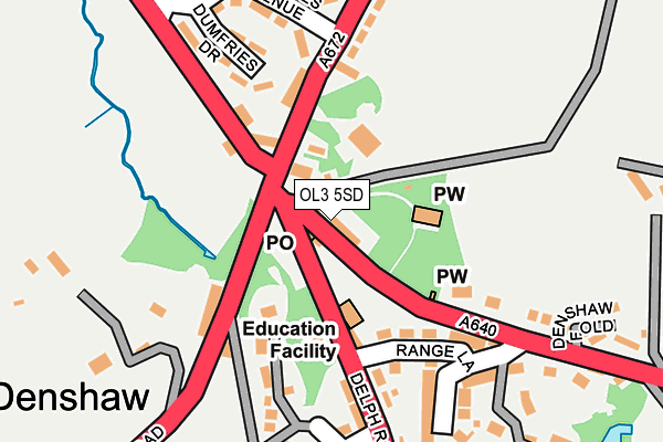 OL3 5SD map - OS OpenMap – Local (Ordnance Survey)