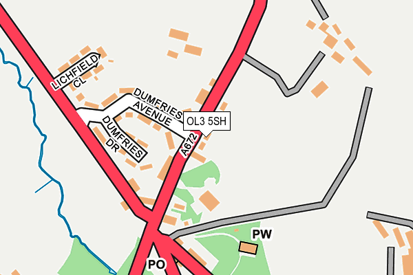 OL3 5SH map - OS OpenMap – Local (Ordnance Survey)