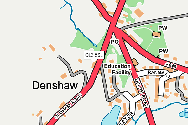 OL3 5SL map - OS OpenMap – Local (Ordnance Survey)