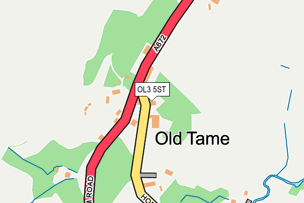 OL3 5ST map - OS OpenMap – Local (Ordnance Survey)