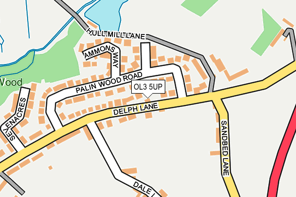 OL3 5UP map - OS OpenMap – Local (Ordnance Survey)