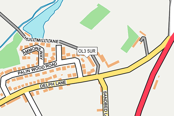 OL3 5UR map - OS OpenMap – Local (Ordnance Survey)