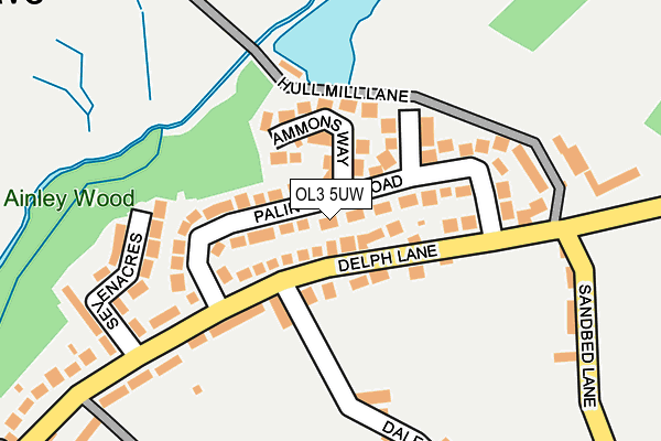 OL3 5UW map - OS OpenMap – Local (Ordnance Survey)