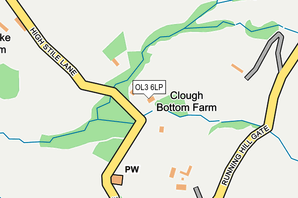 OL3 6LP map - OS OpenMap – Local (Ordnance Survey)