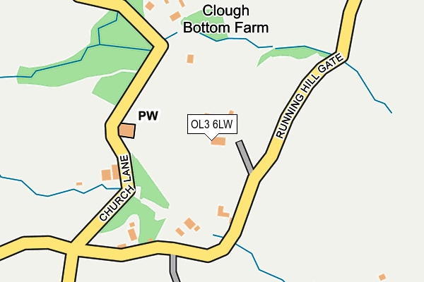 OL3 6LW map - OS OpenMap – Local (Ordnance Survey)