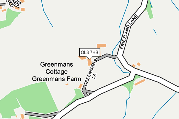 OL3 7HB map - OS OpenMap – Local (Ordnance Survey)