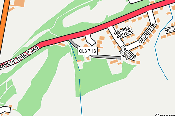 OL3 7HS map - OS OpenMap – Local (Ordnance Survey)