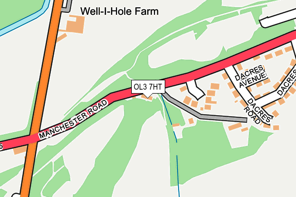 OL3 7HT map - OS OpenMap – Local (Ordnance Survey)