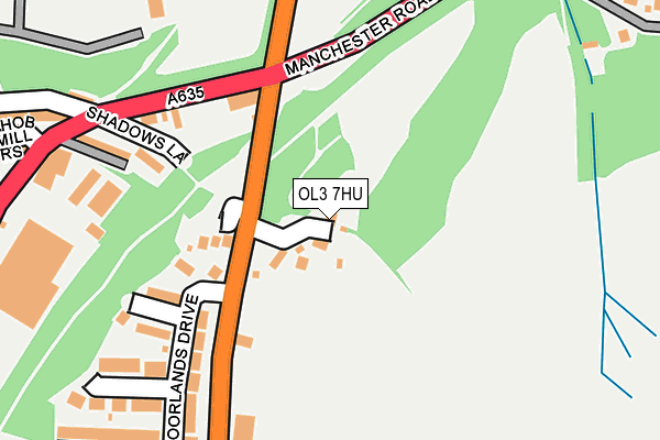 OL3 7HU map - OS OpenMap – Local (Ordnance Survey)