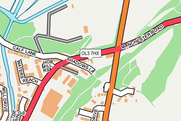 OL3 7HX map - OS OpenMap – Local (Ordnance Survey)