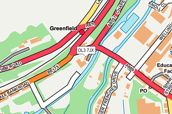 OL3 7JX map - OS OpenMap – Local (Ordnance Survey)