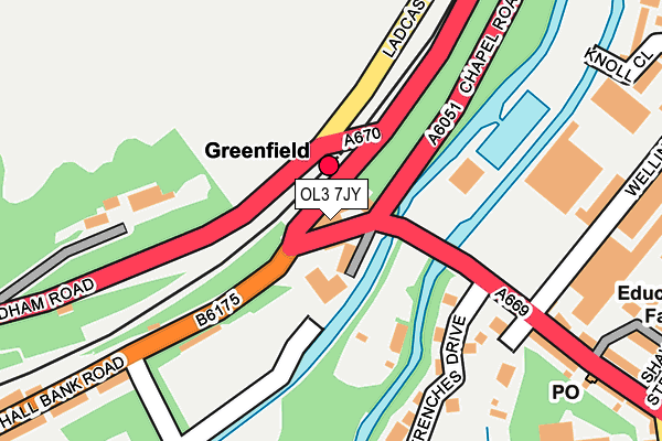 OL3 7JY map - OS OpenMap – Local (Ordnance Survey)