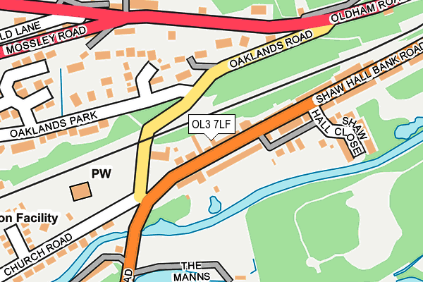 OL3 7LF map - OS OpenMap – Local (Ordnance Survey)