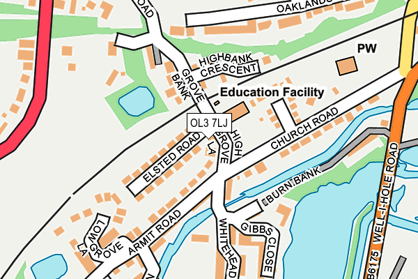 OL3 7LJ map - OS OpenMap – Local (Ordnance Survey)