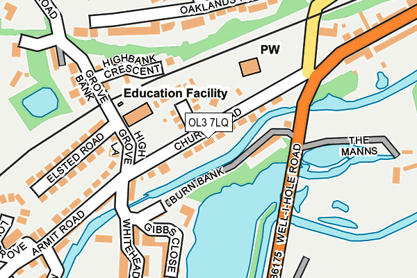 OL3 7LQ map - OS OpenMap – Local (Ordnance Survey)