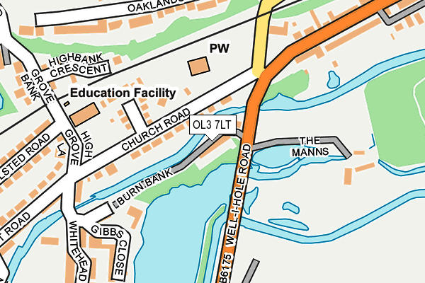 OL3 7LT map - OS OpenMap – Local (Ordnance Survey)