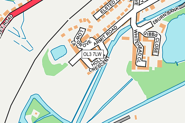 OL3 7LW map - OS OpenMap – Local (Ordnance Survey)