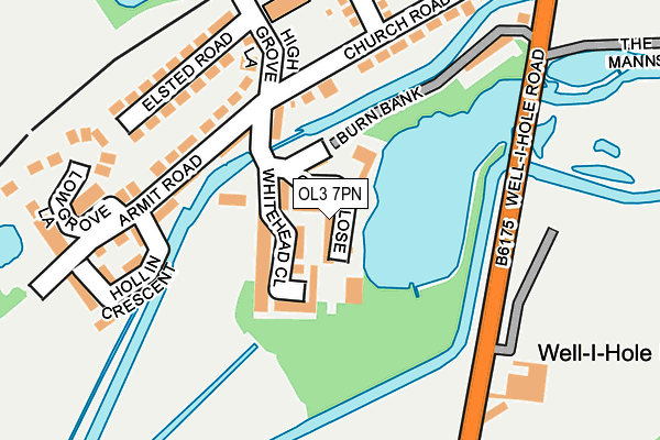 OL3 7PN map - OS OpenMap – Local (Ordnance Survey)