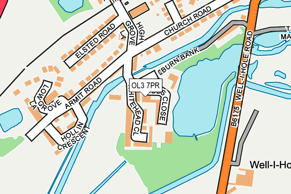 OL3 7PR map - OS OpenMap – Local (Ordnance Survey)