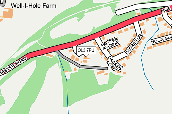 OL3 7PU map - OS OpenMap – Local (Ordnance Survey)