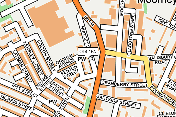 OL4 1BN map - OS OpenMap – Local (Ordnance Survey)