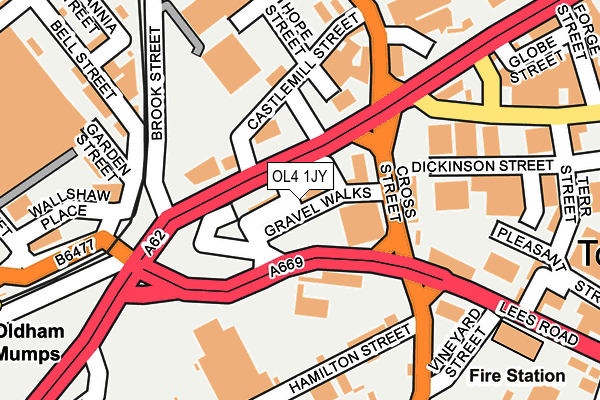 OL4 1JY map - OS OpenMap – Local (Ordnance Survey)