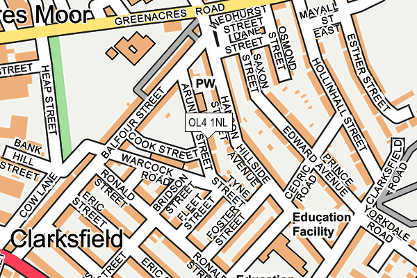 OL4 1NL map - OS OpenMap – Local (Ordnance Survey)