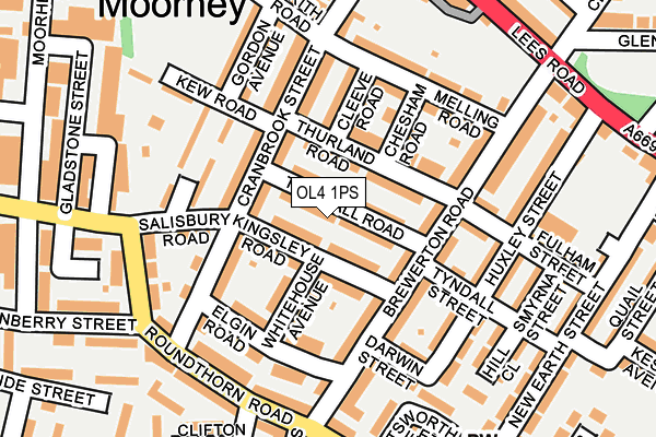 OL4 1PS map - OS OpenMap – Local (Ordnance Survey)