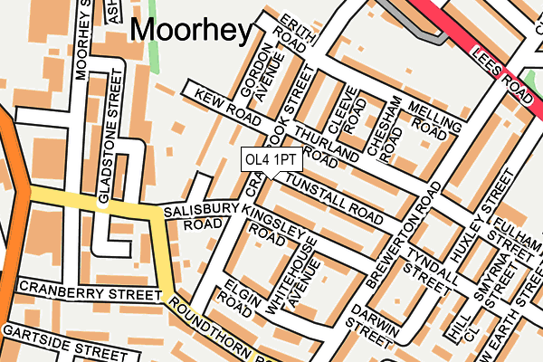 OL4 1PT map - OS OpenMap – Local (Ordnance Survey)