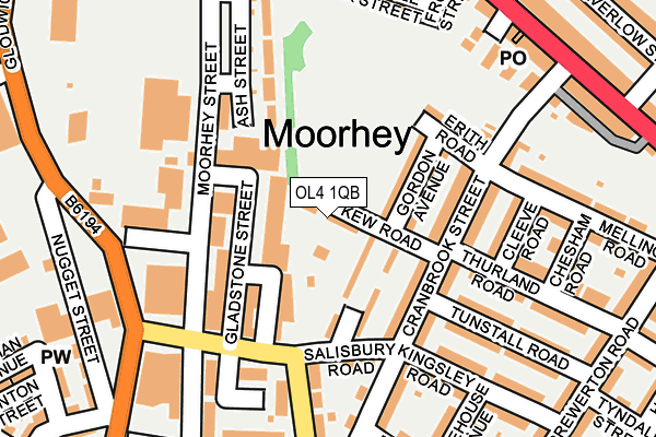 OL4 1QB map - OS OpenMap – Local (Ordnance Survey)