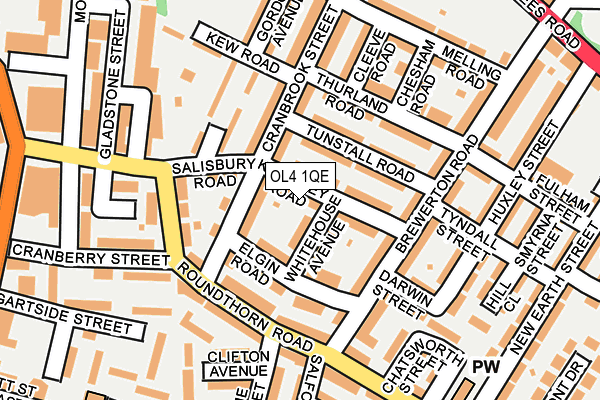 OL4 1QE map - OS OpenMap – Local (Ordnance Survey)