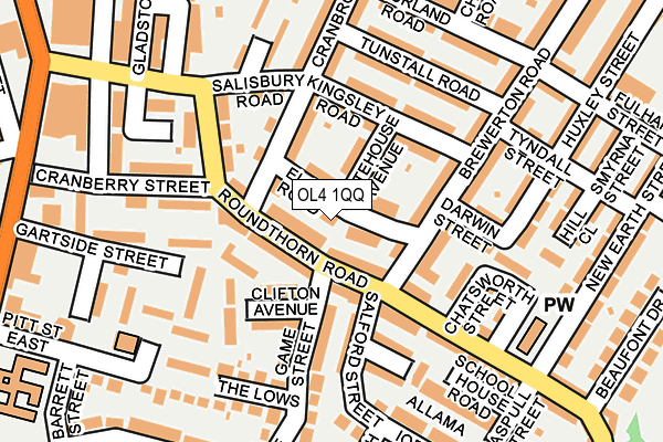 OL4 1QQ map - OS OpenMap – Local (Ordnance Survey)