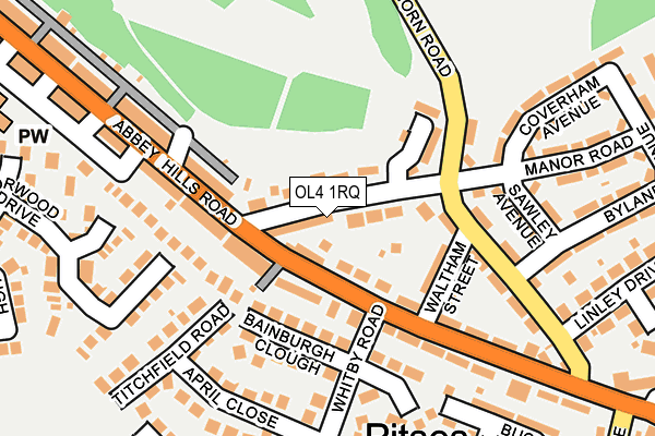 OL4 1RQ map - OS OpenMap – Local (Ordnance Survey)