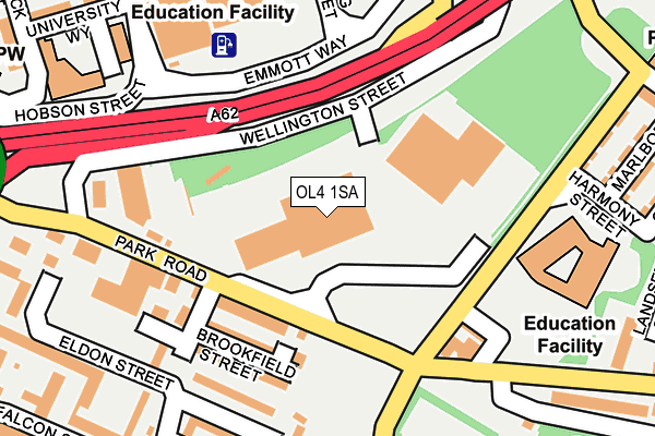 OL4 1SA map - OS OpenMap – Local (Ordnance Survey)