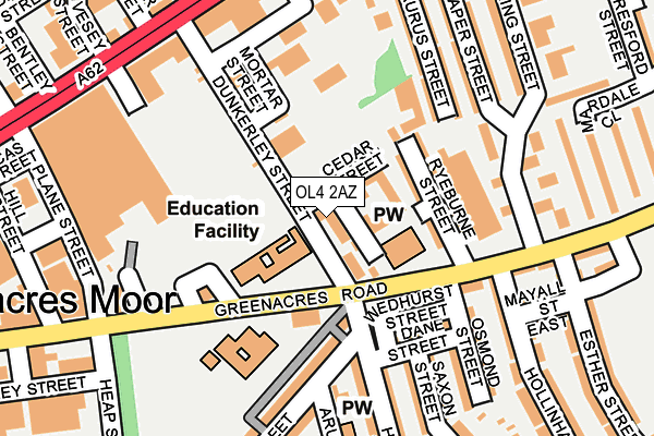 OL4 2AZ map - OS OpenMap – Local (Ordnance Survey)