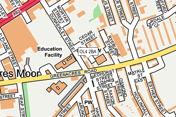 OL4 2BA map - OS OpenMap – Local (Ordnance Survey)