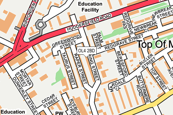 OL4 2BD map - OS OpenMap – Local (Ordnance Survey)