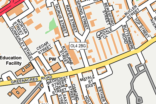 OL4 2BG map - OS OpenMap – Local (Ordnance Survey)