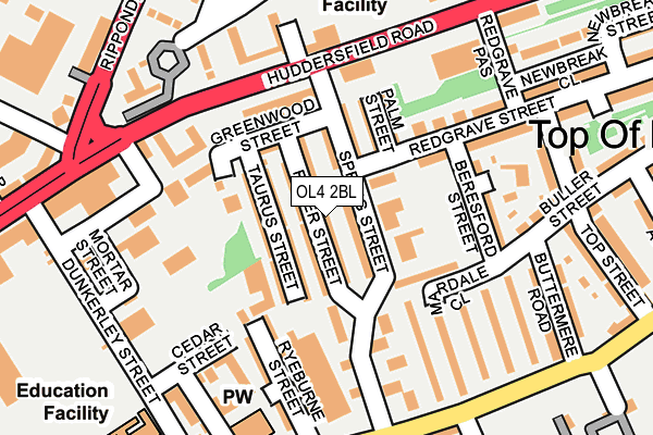 OL4 2BL map - OS OpenMap – Local (Ordnance Survey)