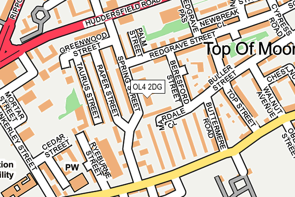 OL4 2DG map - OS OpenMap – Local (Ordnance Survey)