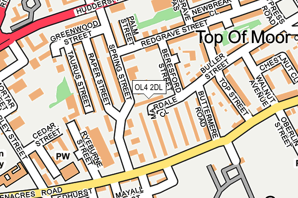 OL4 2DL map - OS OpenMap – Local (Ordnance Survey)