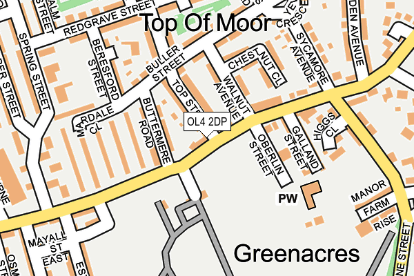OL4 2DP map - OS OpenMap – Local (Ordnance Survey)