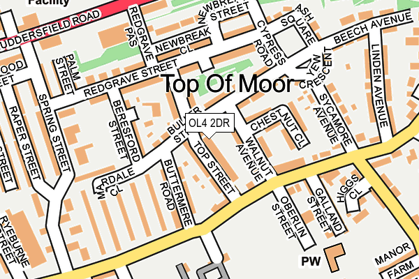 OL4 2DR map - OS OpenMap – Local (Ordnance Survey)